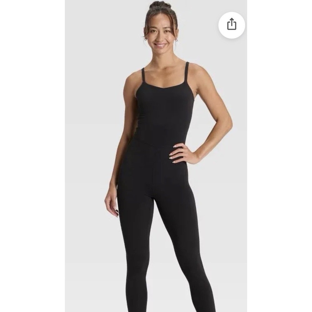 NWT  All in Motion women's sleeveless black activewear jumpsuit Sz S